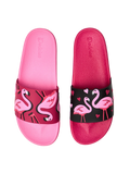 Sandales rigolotes pour enfants Cœurs et Flamants roses