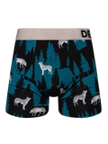 Boxer rigolo pour hommes Loup hurlant à la pleine lune