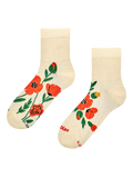 Chaussettes mi-mollet anti-stress Champ de coquelicots