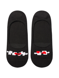 Chaussettes invisibles rigolotes Puzzle de cœur