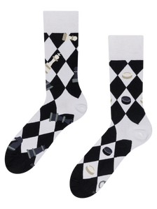 Chaussettes rigolotes Jeu d’échecs et de dames