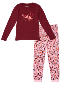 Pyjama rigolo pour femmes Oiseaux et baies
