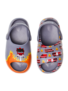 Sabots chunky rigolos pour bébés Pompiers en action