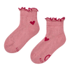 Chaussettes cutecore pour filles Cœurs rouges