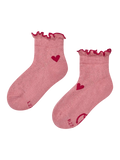 Chaussettes cutecore pour filles Cœurs rouges