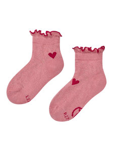 Chaussettes cutecore pour filles Cœurs rouges