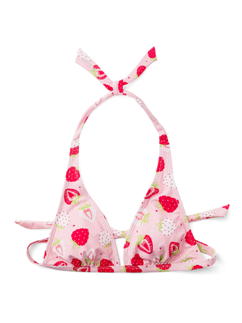 Haut de bikini triangulaire rigolo Fraises sucrées