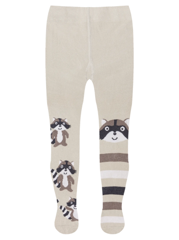 Collants rigolos pour enfants Raton laveur heureux