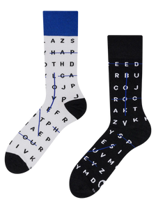 Chaussettes rigolotes en fibres de bambou Mots mêlés