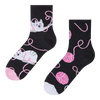 Chaussettes mi-mollet rigolotes Chat et balle