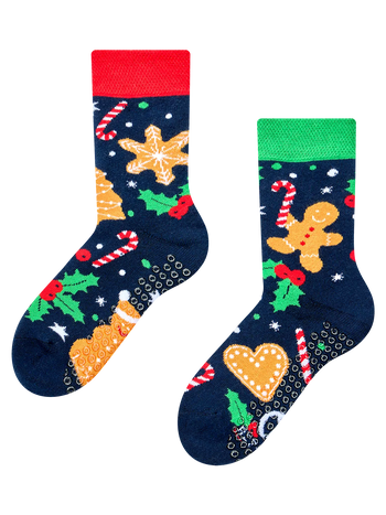 Chaussettes chaudes antidérapantes pour enfants Pain d'épices & sucreries