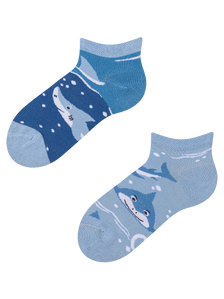 Socquettes rigolotes pour enfants Requin gris