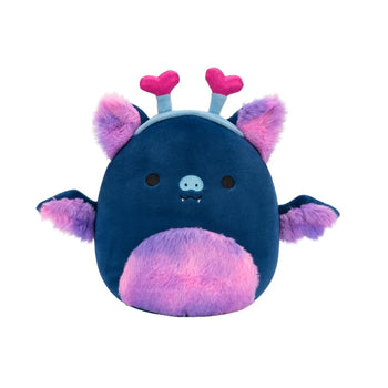 Peluche Squishmallows de 20 cm Milan la chauve-souris à fruits bleu marine Girly Goth
