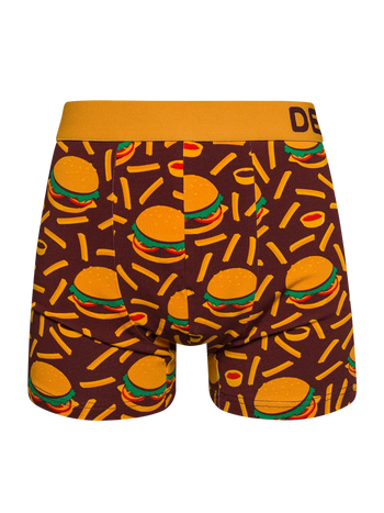 Boxer rigolo pour hommes Burger et frites