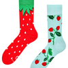 Chaussettes rigolotes en fibres de bambou Petites fraises