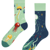 Chaussettes rigolotes Méduse flottante
