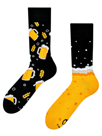 Chaussettes rigolotes en fibres de bambou Bière savoureuse