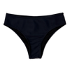 Culotte bikini taille moyenne noir véritable