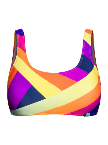 Haut de bikini de sport rigolo Couleur arc-en-ciel