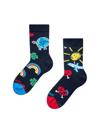 Chaussettes rigolotes pour enfants Amour autour du monde