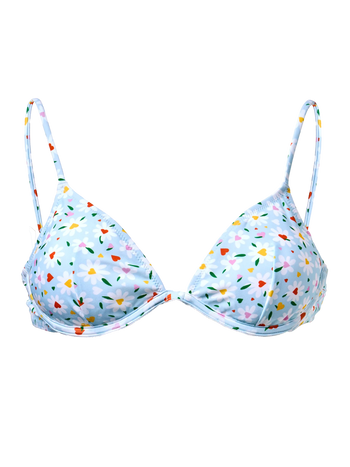 Haut de bikini à armature Petits cœurs et marguerites