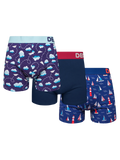Lot de 3 boxers rigolos pour hommes Eau et air