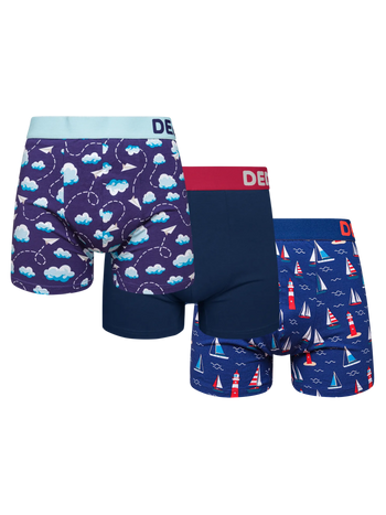 Lot de 3 boxers rigolos pour hommes Eau et air