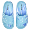 Claquettes à plateforme bleu marbre pour femmes
