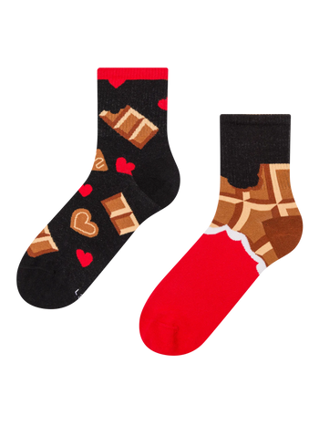 Chaussettes mi-mollet rigolotes Amour du chocolat