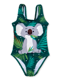 Maillot de bain rigolo pour filles Koala et feuilles