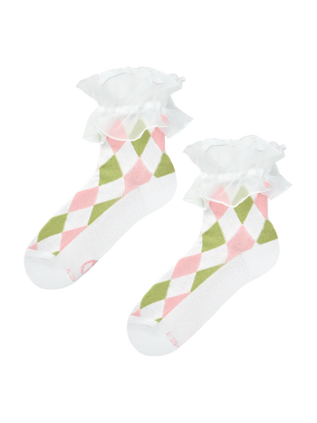 Chaussettes cutecore Esthétique arlequin