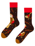 Chaussettes chaudes rigolotes Oiseau perché sur une branche
