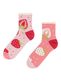 Chaussettes mi-mollet rigolotes Fraises sucrées