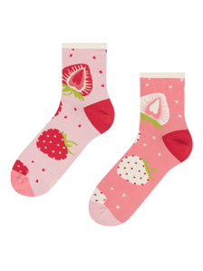 Chaussettes mi-mollet rigolotes Fraises sucrées