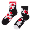 Chaussettes mi-mollet rigolotes Puzzle de cœur