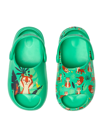 Sabots chunky rigolos pour bébés Tigre dans la jungle