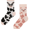 Chaussettes rigolotes pour enfants Vache et cochon