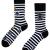 Chaussettes rigolotes Chats et rayures