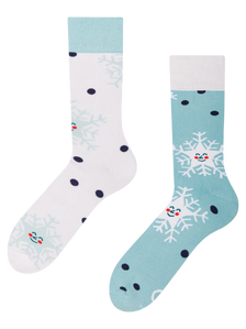 Chaussettes chaudes rigolotes Flocons de neige joyeux