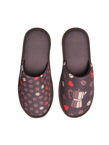 Pantoufles rigolotes Amour du café