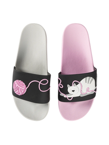 Sandales rigolotes Chat et balle