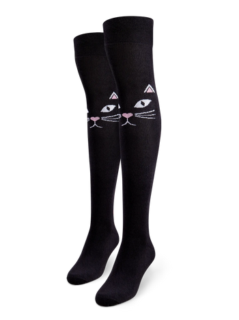 Chaussettes rigolotes hautes au-dessus des genoux Chat