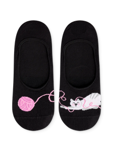 Chaussettes invisibles rigolotes Chat et balle