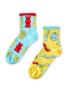 Chaussettes mi-mollet rigolotes Oursons en bonbon
