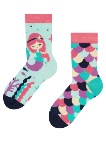 Chaussettes rigolotes pour enfants Petite sirène