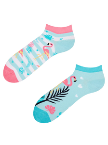 Socquettes rigolotes Flamants roses amoureux