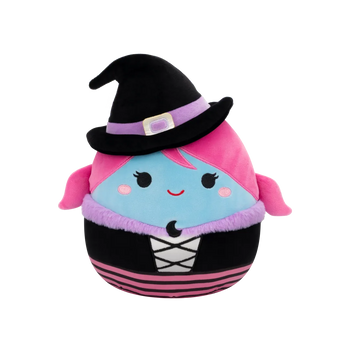Peluche Squishmallows de 20 cm Frances la sorcière bleue aux cheveux roses