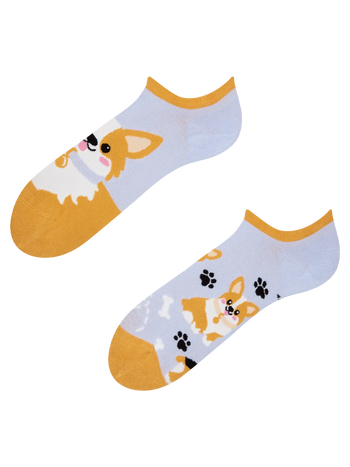 Socquettes rigolotes pour baskets Chien Corgi