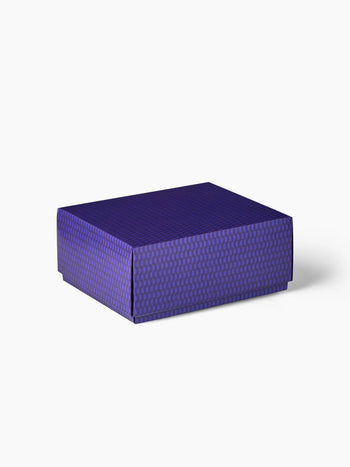 Coffret cadeau violet à motifs