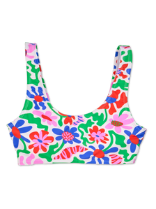 Haut de bikini de sport rigolo Fleurs excentriques